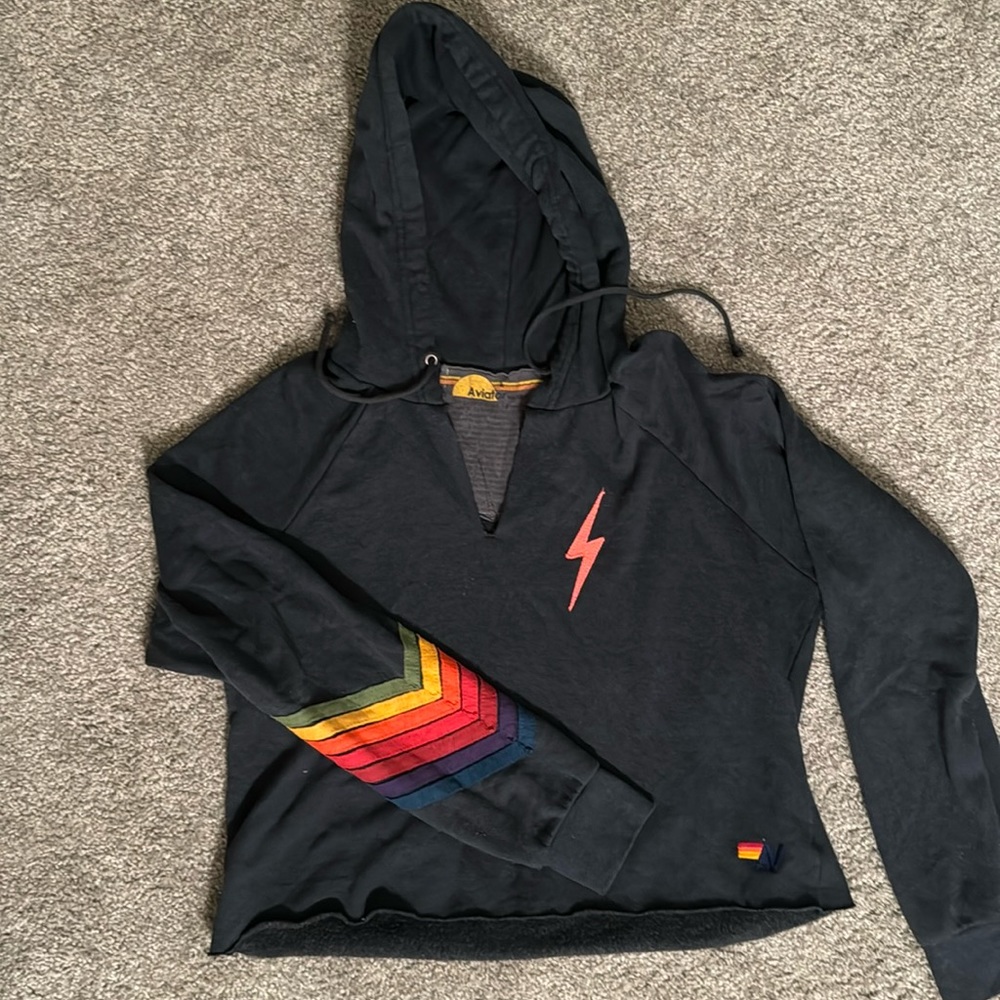 Aviator nation cropped sweatshirt